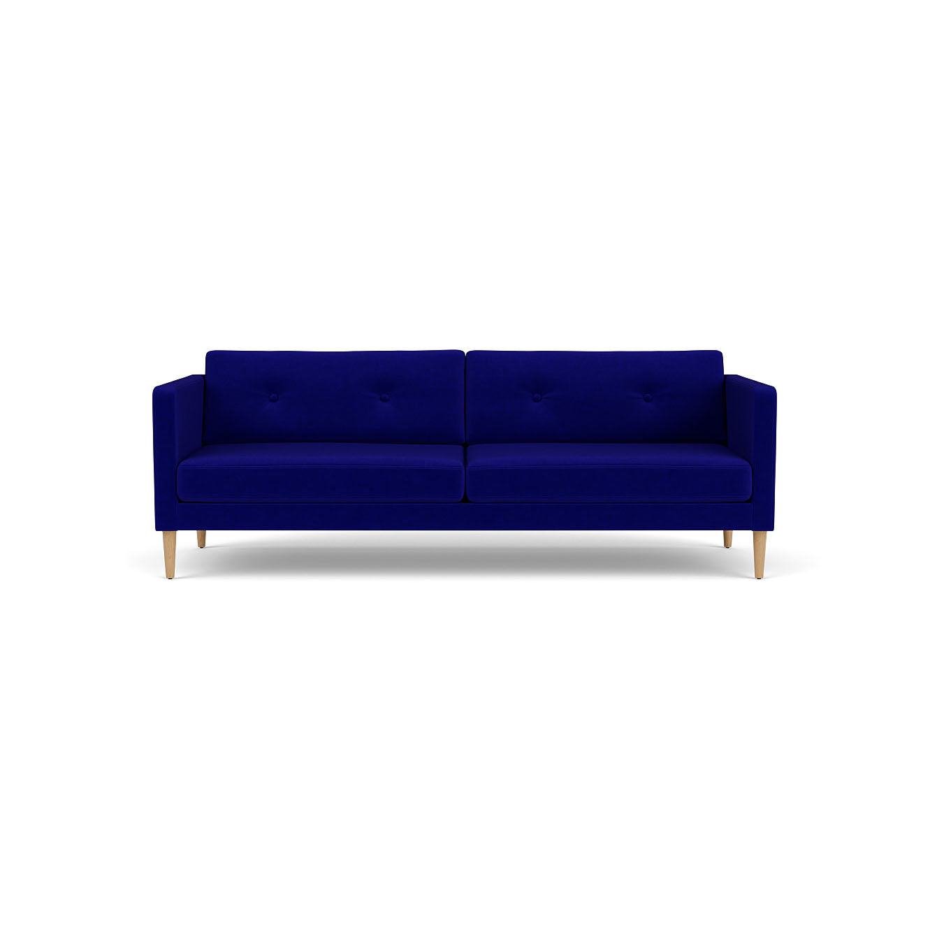 L42 Firhøj 3 pers. sofa Eg Natur Lakeret Ploegwool Blue (43) Unit10 MTO