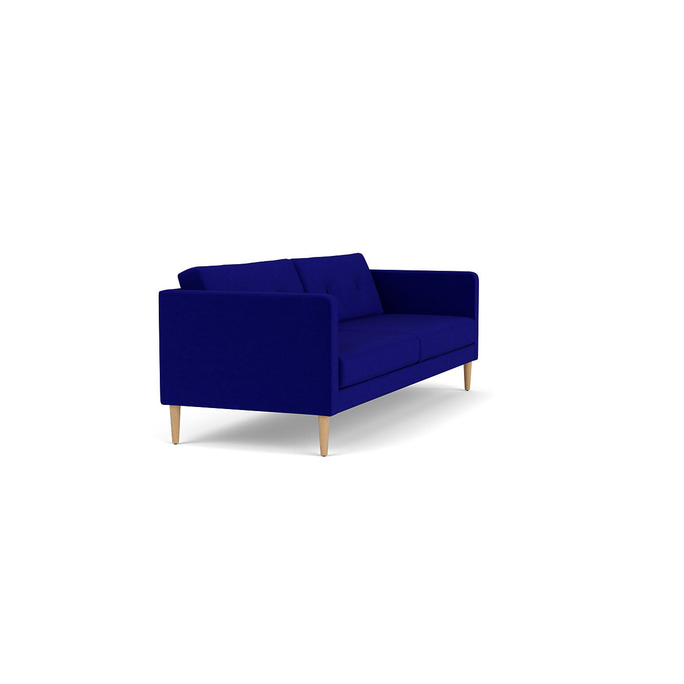 L42 Firhøj 3 pers. sofa Eg Natur Lakeret Ploegwool Blue (43) Unit10 MTO