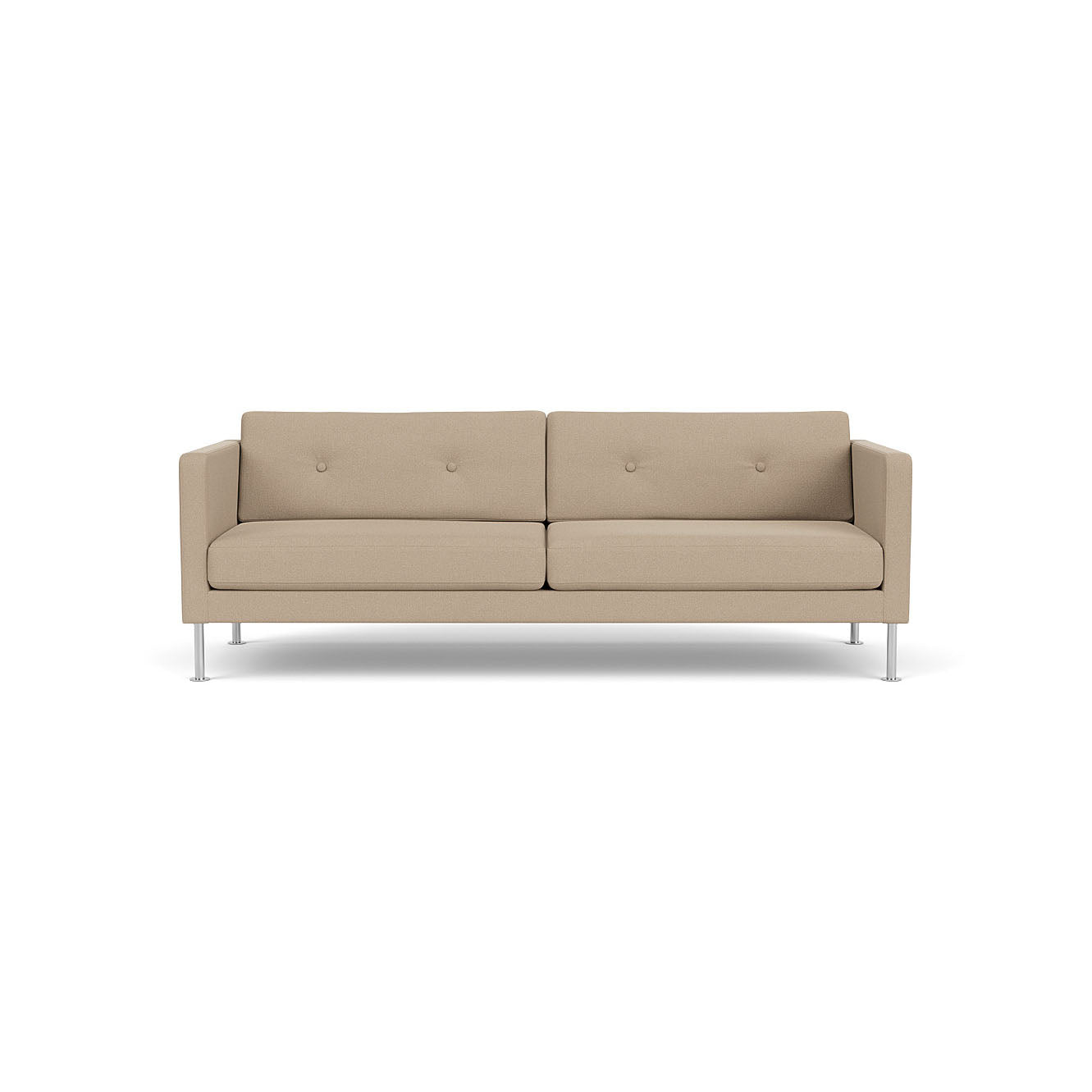 L42 Firhøj 3 pers. sofa Stål Metal Børstet Grain Beige (61252) Unit10 MTO