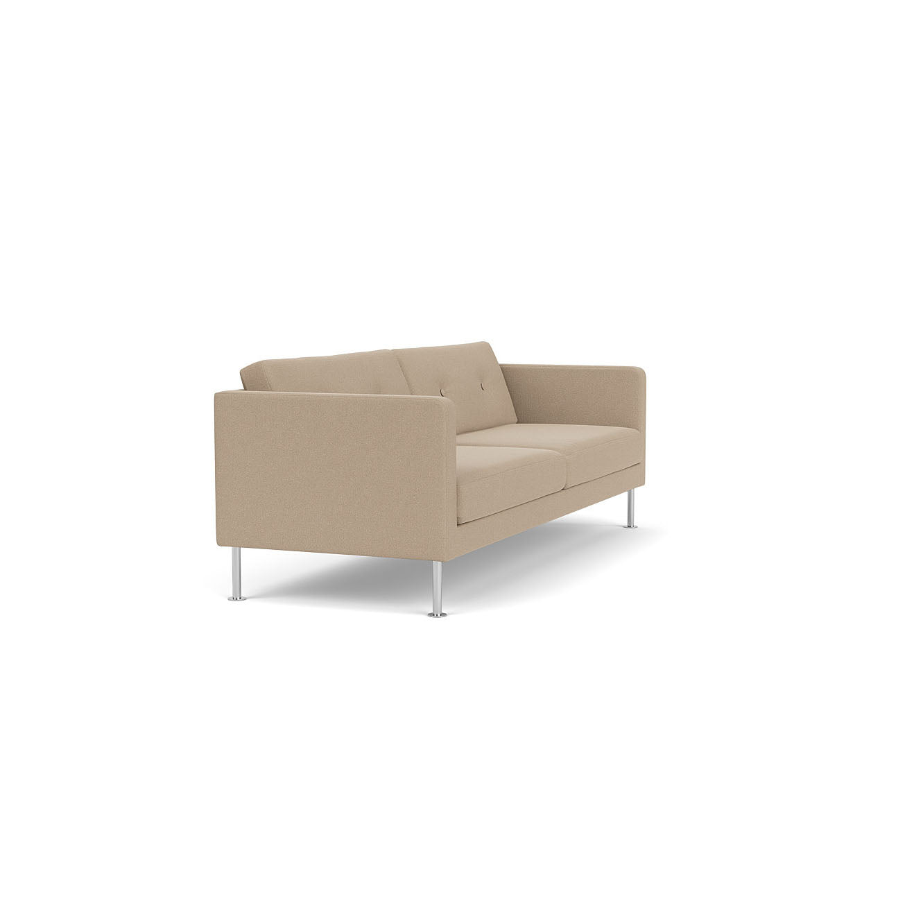 L42 Firhøj 3 pers. sofa Stål Metal Børstet Grain Beige (61252) Unit10 MTO